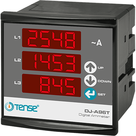 TENSE DJ-A96T Dijital 3 Faz Ampermetre, (50 Hz) 96 x 96 150mA - 995A