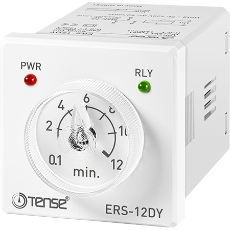 TENSE ERS-12DY Zaman Rölesi 48 x 48 (8 Pinli Soket) 0,1 - 12 dk.