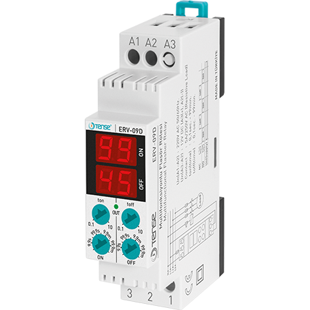 TENSE ERV-09D DİJİTAL Multifonksiyonlu Flaşör Rölesi 