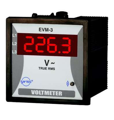 ENTES 72X72 TEK FAZLI DİJİTAL VOLTMETRE EVM-3-72