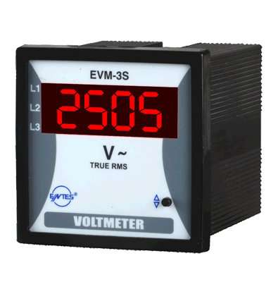 ENTES 72X72 ÜÇ FAZLI DİJİTAL VOLTMETRE EVM-3S-72