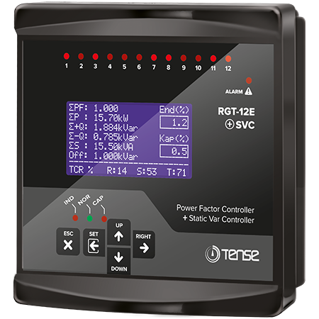 TENSE RGT-12E SVCLİ REAKTİF GÜÇ KONTROL RÖLESİ TCR ÇIKIŞLI